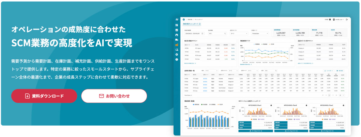 PlanNEL(プランネル)は、20年以上のサプライチェーンマネジメント領域のコンサルティングとソリューションの提供をベースに構築された、SCMのSaaSです。
