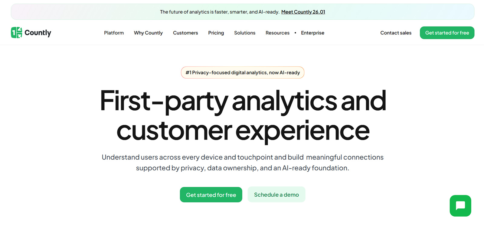 Countly公式Webサイト