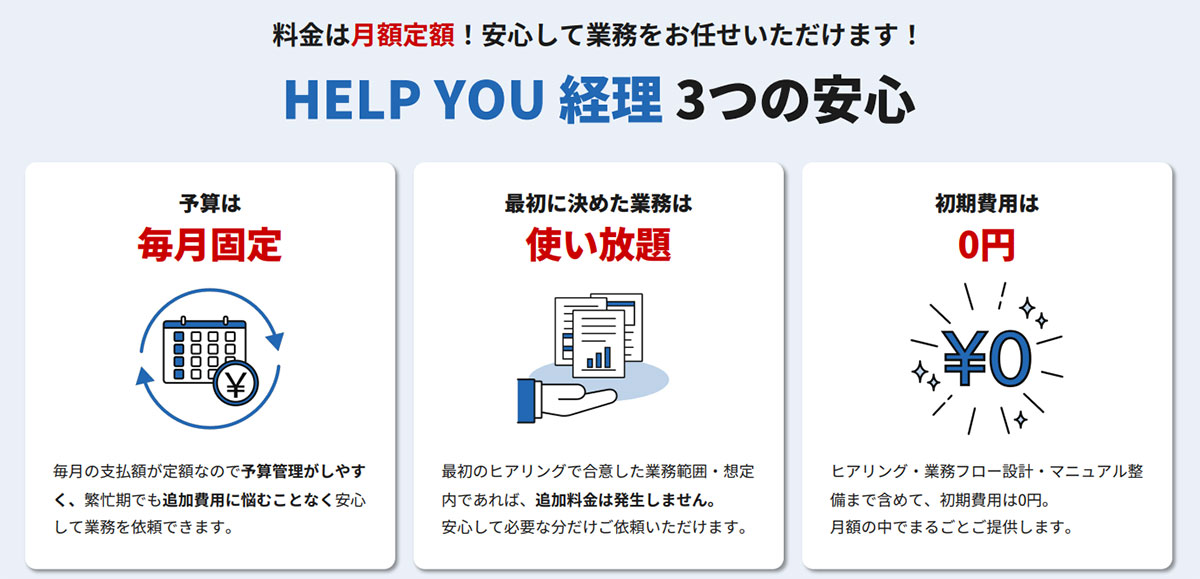 業務内容に合わせた体制と月額固定料金で、人手不足を解消