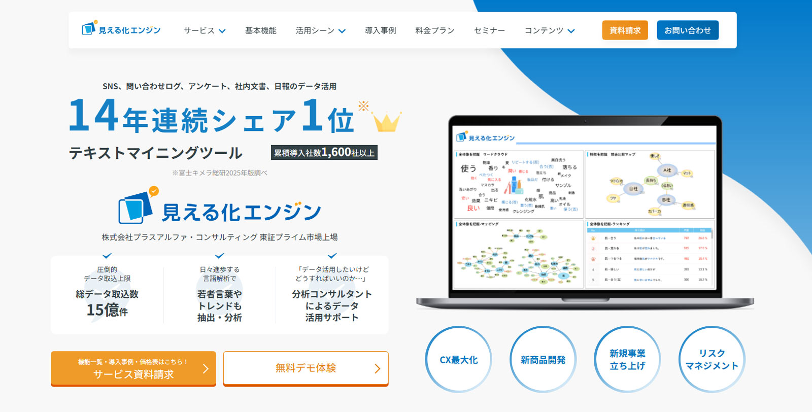見える化エンジン公式Webサイト