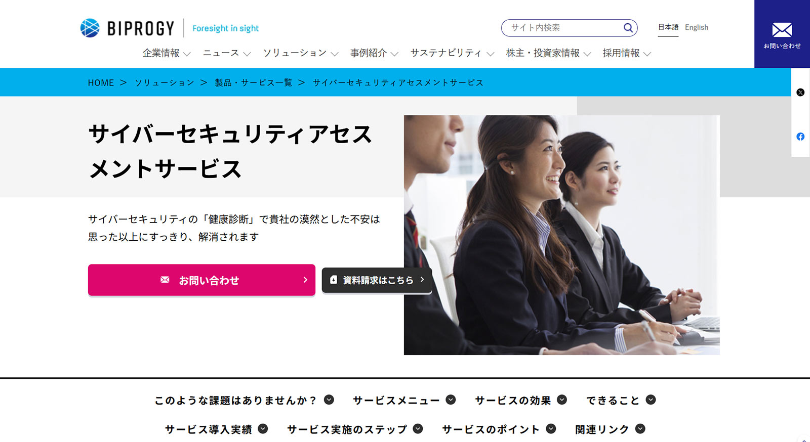 サイバーセキュリティアセスメントサービス公式Webサイト