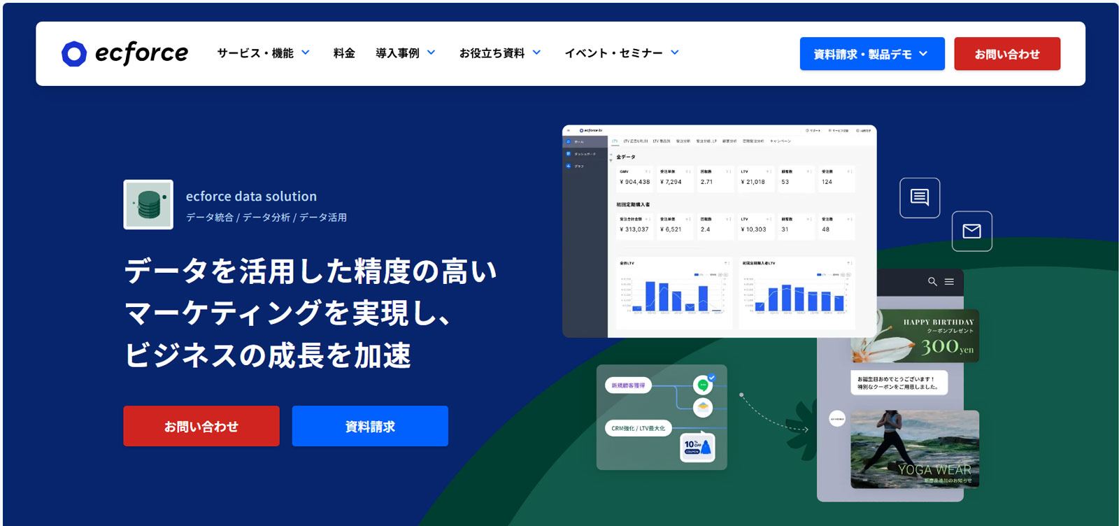 ecforce data solution公式Webサイト