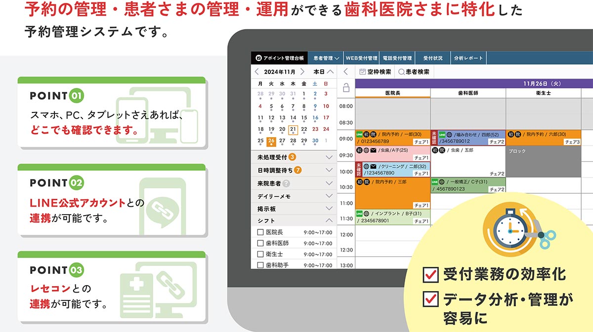 ＜EPARK歯科台帳＞歯科医院に特化した機能で業務効率化