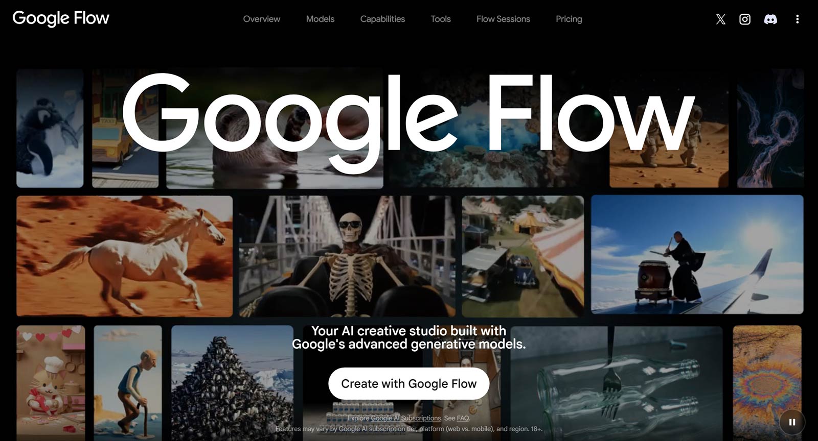 Google Flow公式Webサイト
