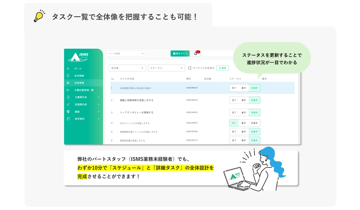 スケジュールや詳細タスクの全体設計_画面とイラスト