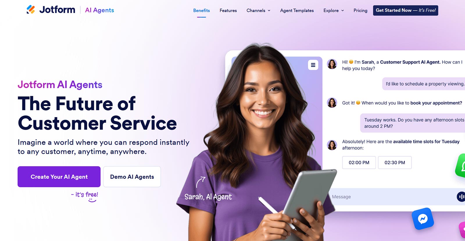 Jotform AI Agents公式Webサイト