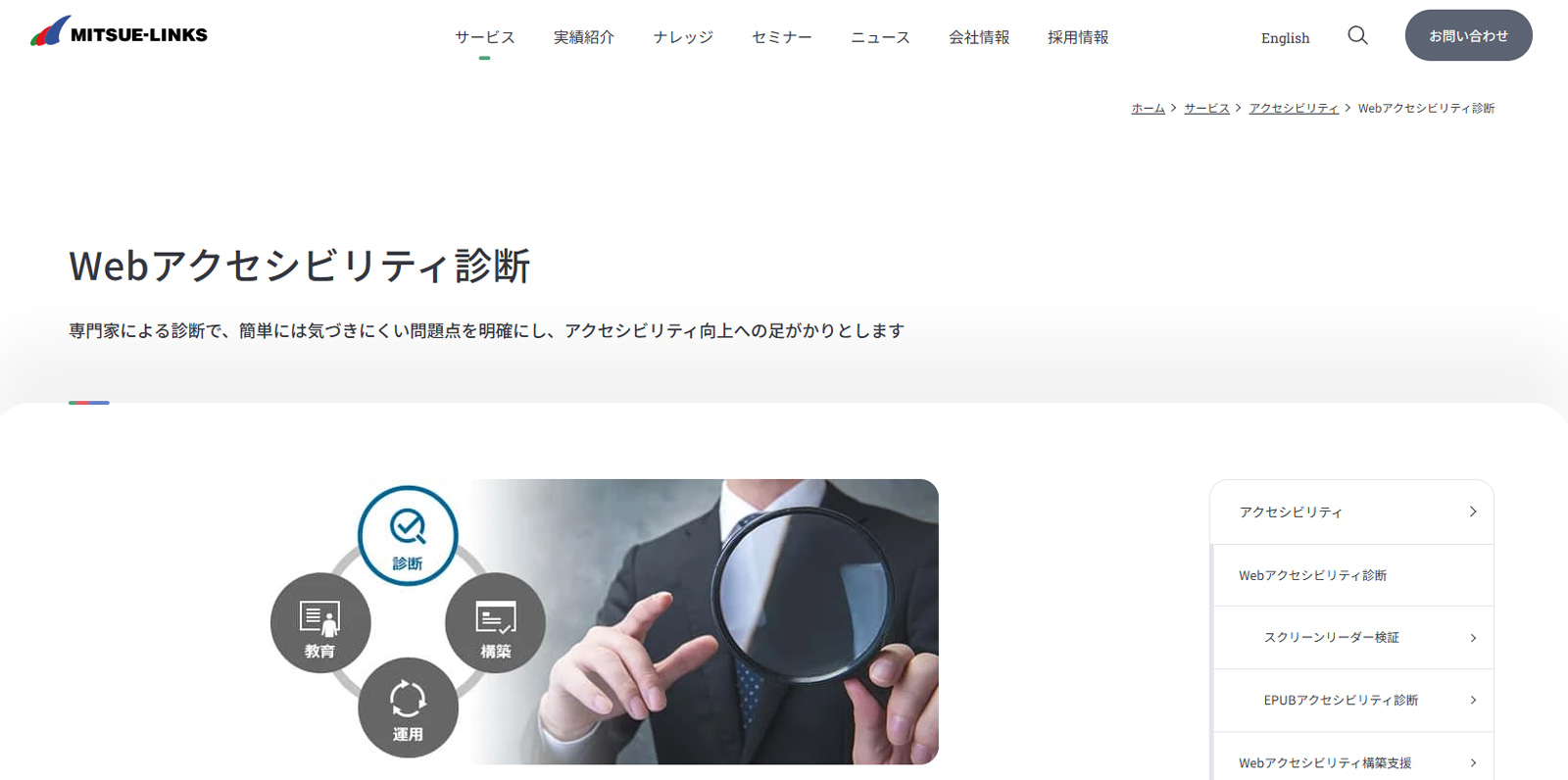 Webアクセシビリティ診断公式Webサイト