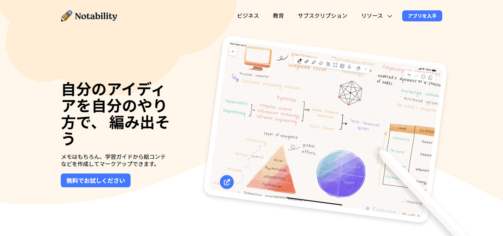Notability公式Webサイト