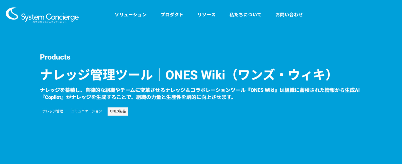 ONES Wiki公式Webサイト
