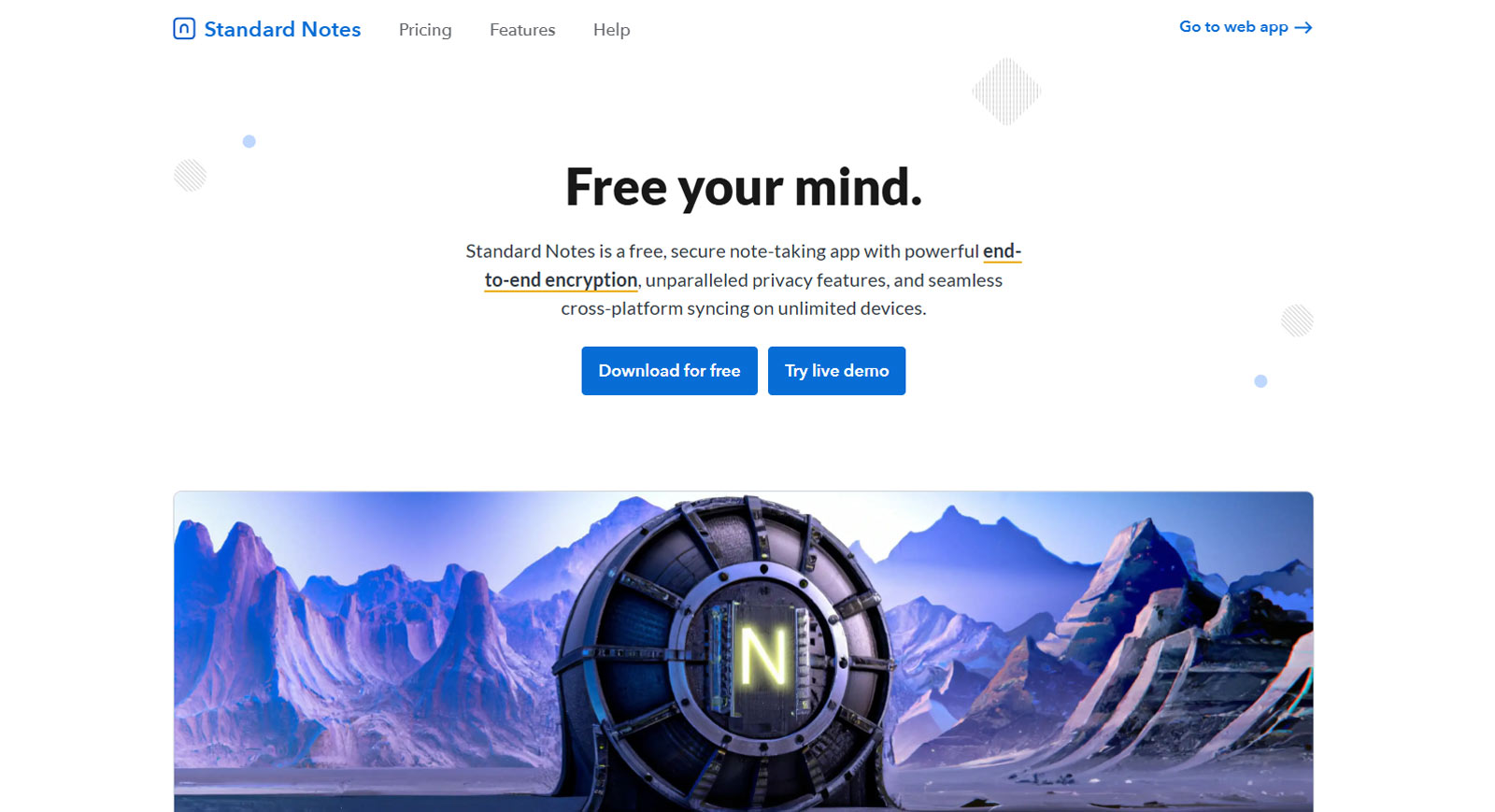 Standard Notes公式Webサイト