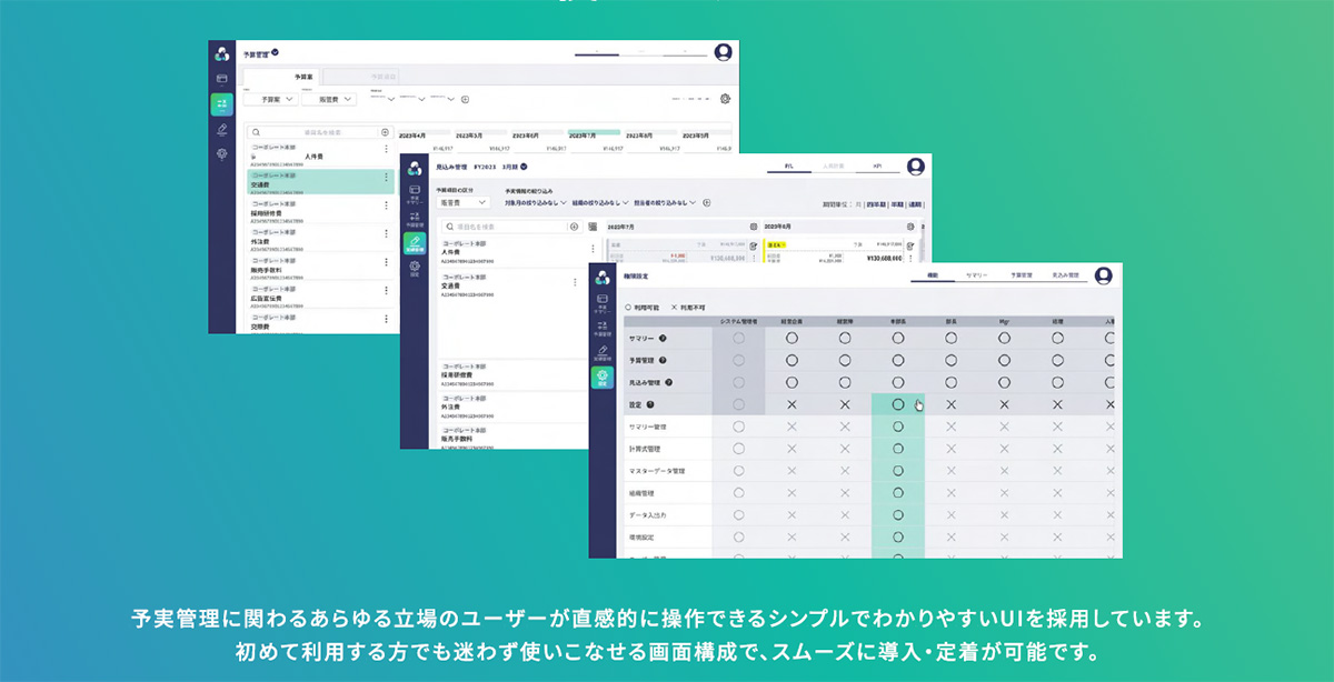 シンプルでわかりやすい画面設計