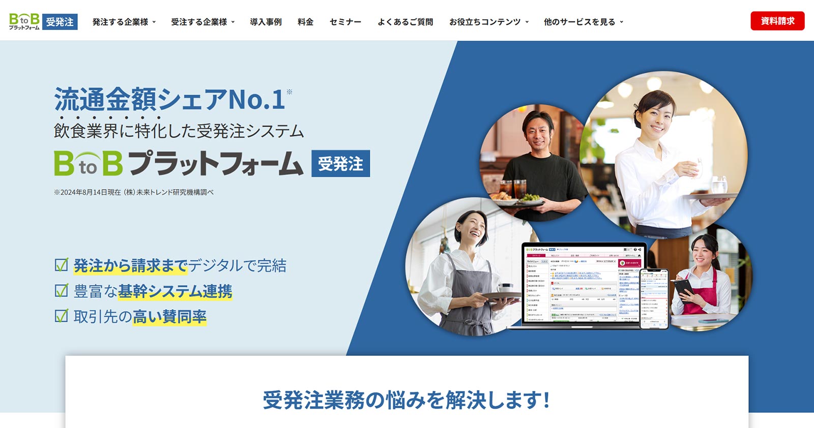 BtoBプラットフォーム 受発注公式Webサイト