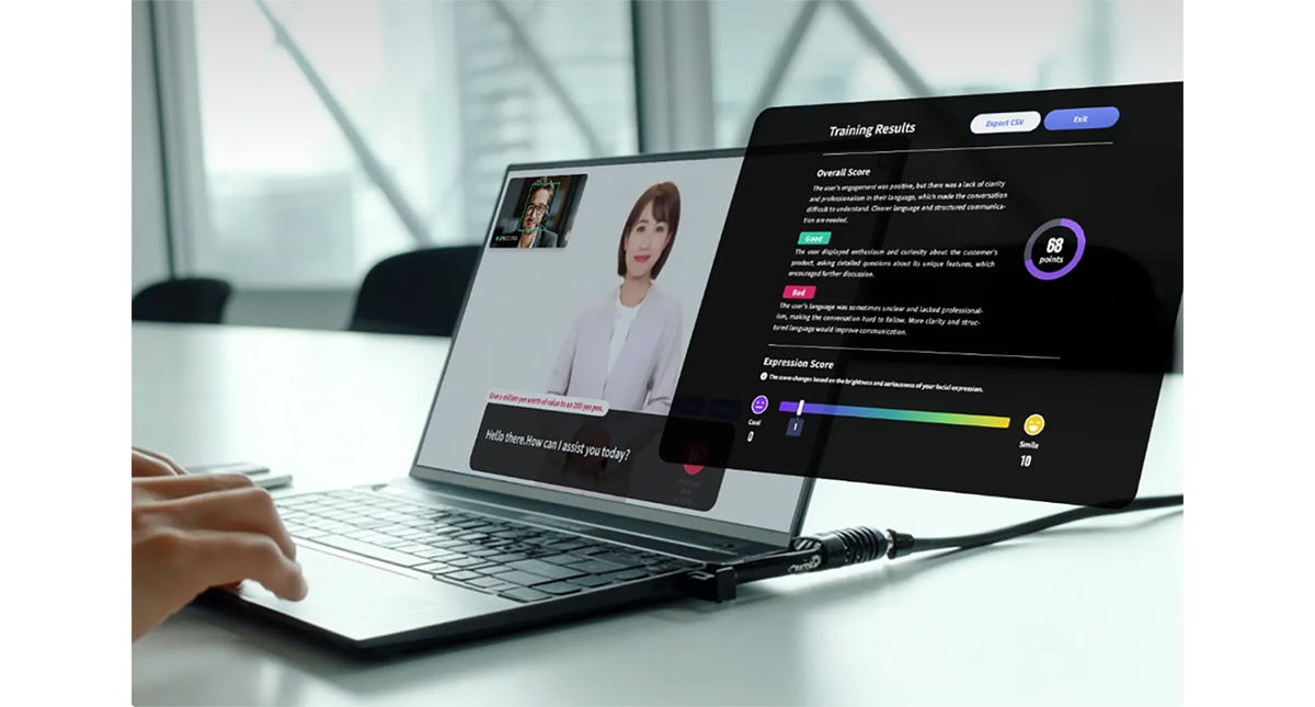 AIが話し方・内容・表情などを基準に一貫した評価を行い、属人的な判断に頼らない公平な育成を実現します。