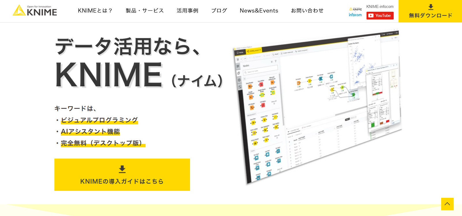 KNIME公式Webサイト