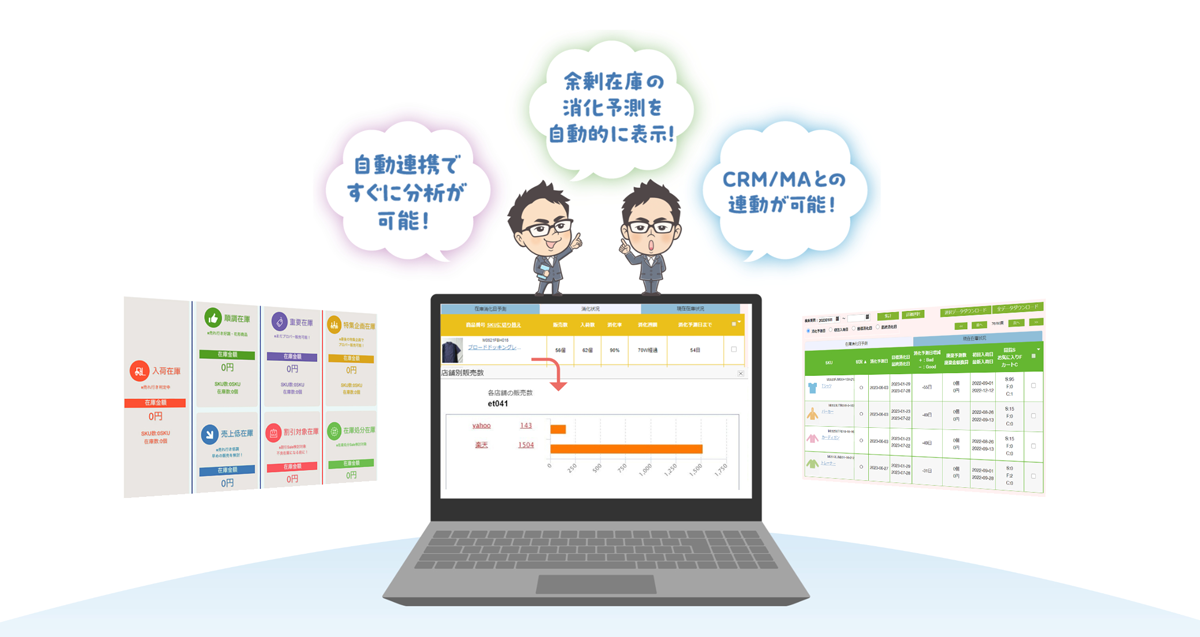 精度の高い需要予測で売上・粗利アップを実現できる在庫分析ツール