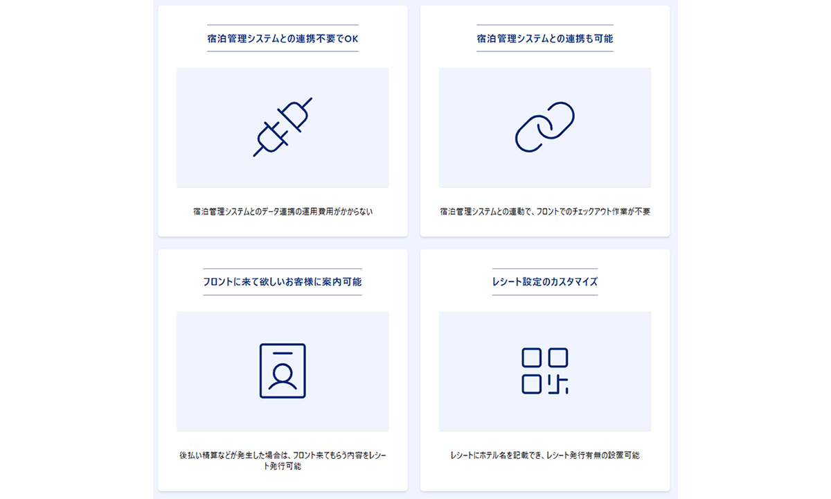 PMS連携の有無を選べる柔軟性と高い拡張性