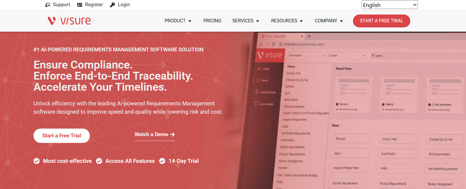 Visure Requirements公式Webサイト