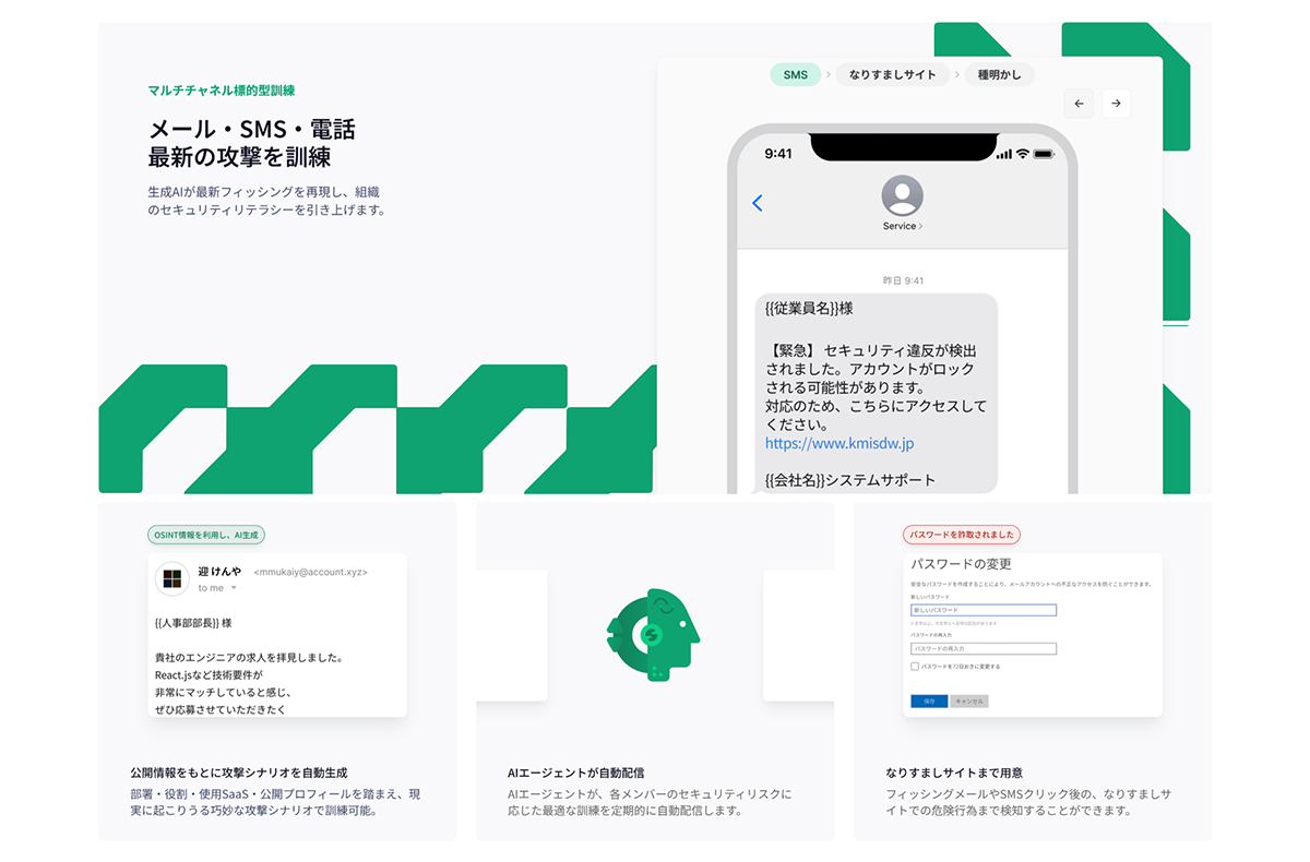 担当者の負担を軽減しながらセキュリティリテラシー向上を支援するAIトレーニングサービス