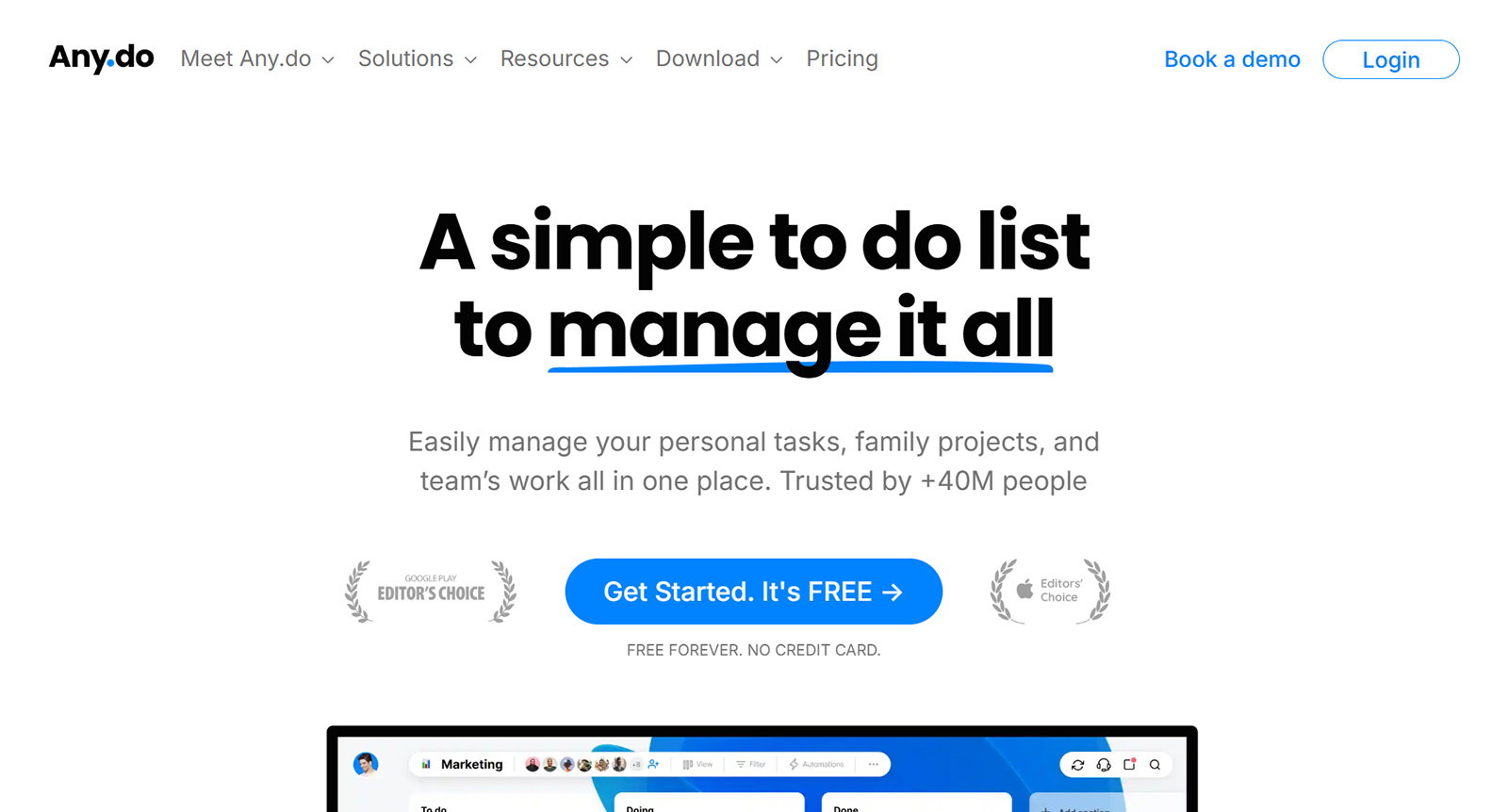 Any.do公式Webサイト