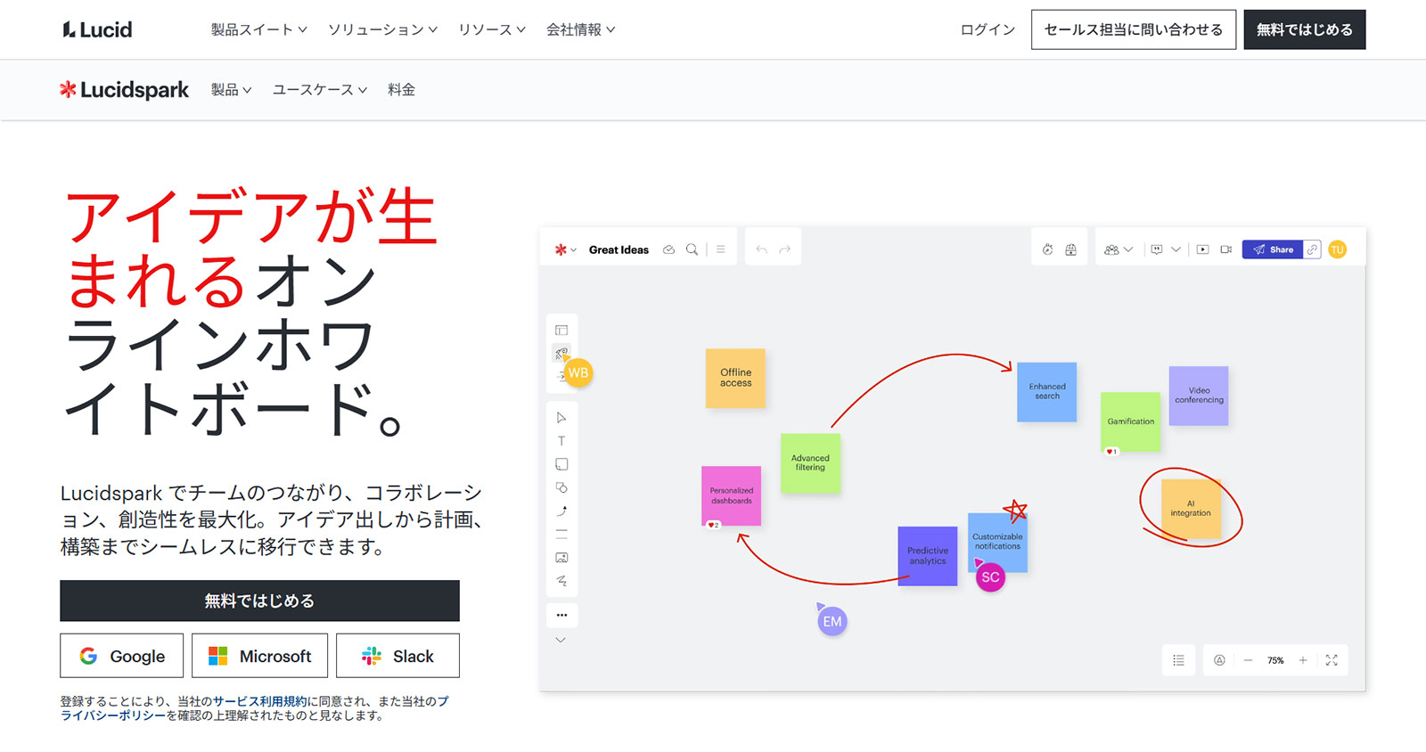 Lucidspark公式Webサイト
