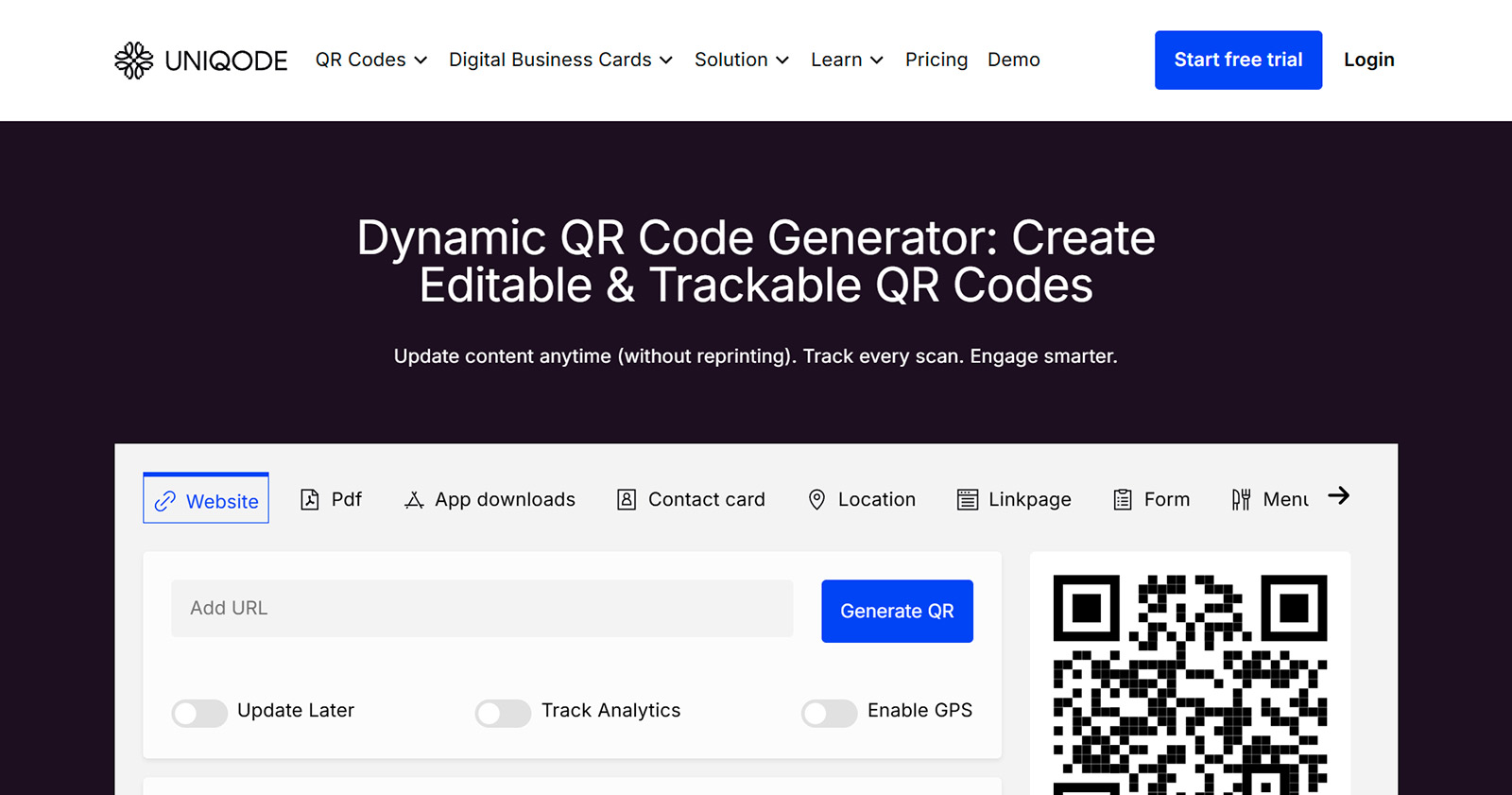 Uniqode公式Webサイト