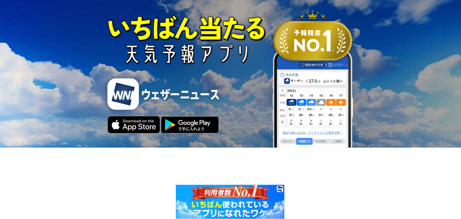 ウェザーニュース公式Webサイト