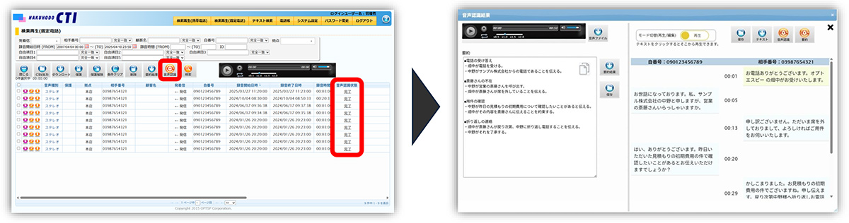 全通話の録音・テキスト化で更に対応力を強化でき、トラブル悪化も抑制