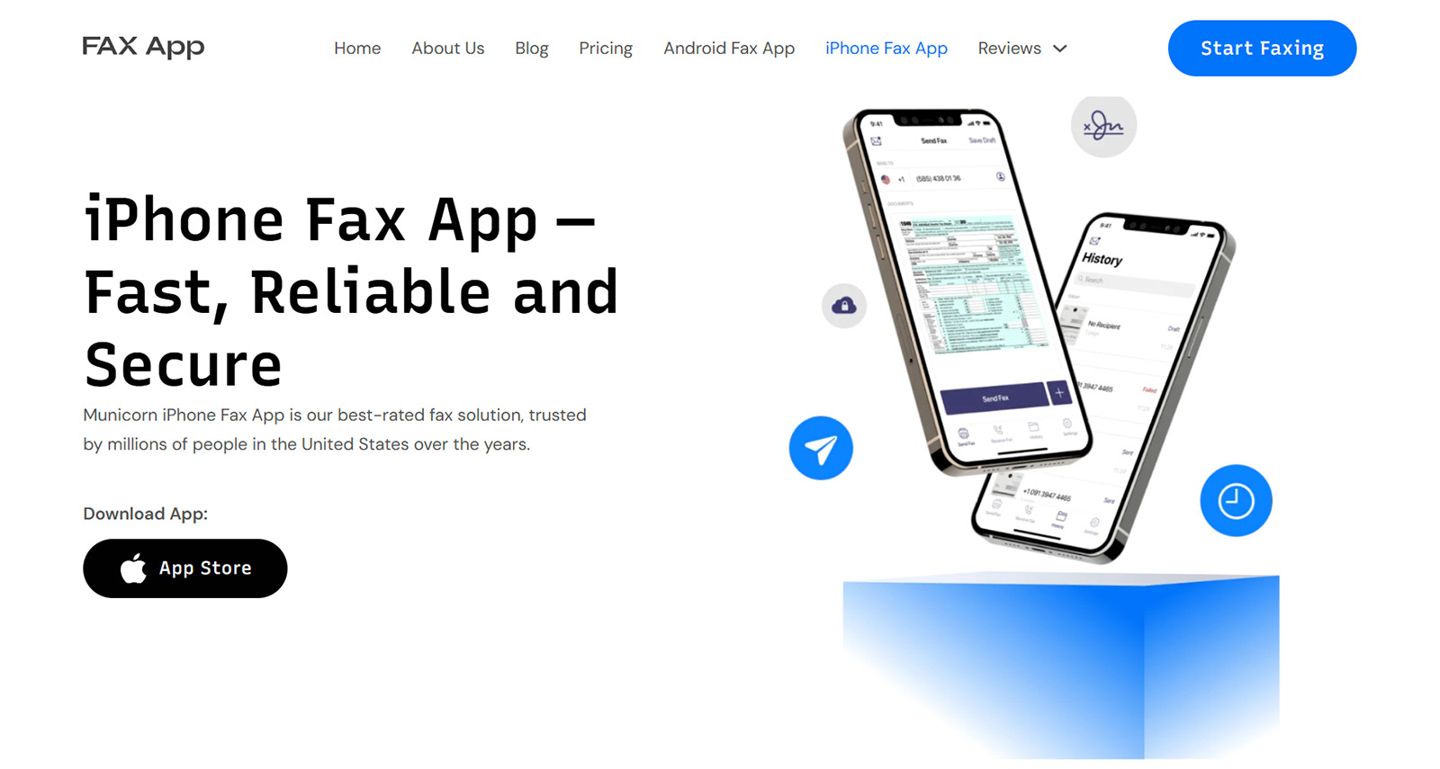FAX from iPhone公式Webサイト