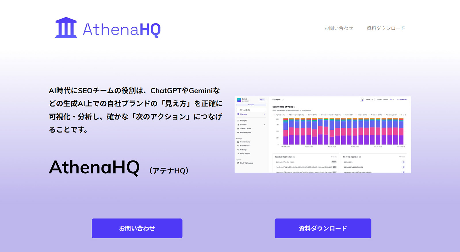 AthenaHQ公式Webサイト