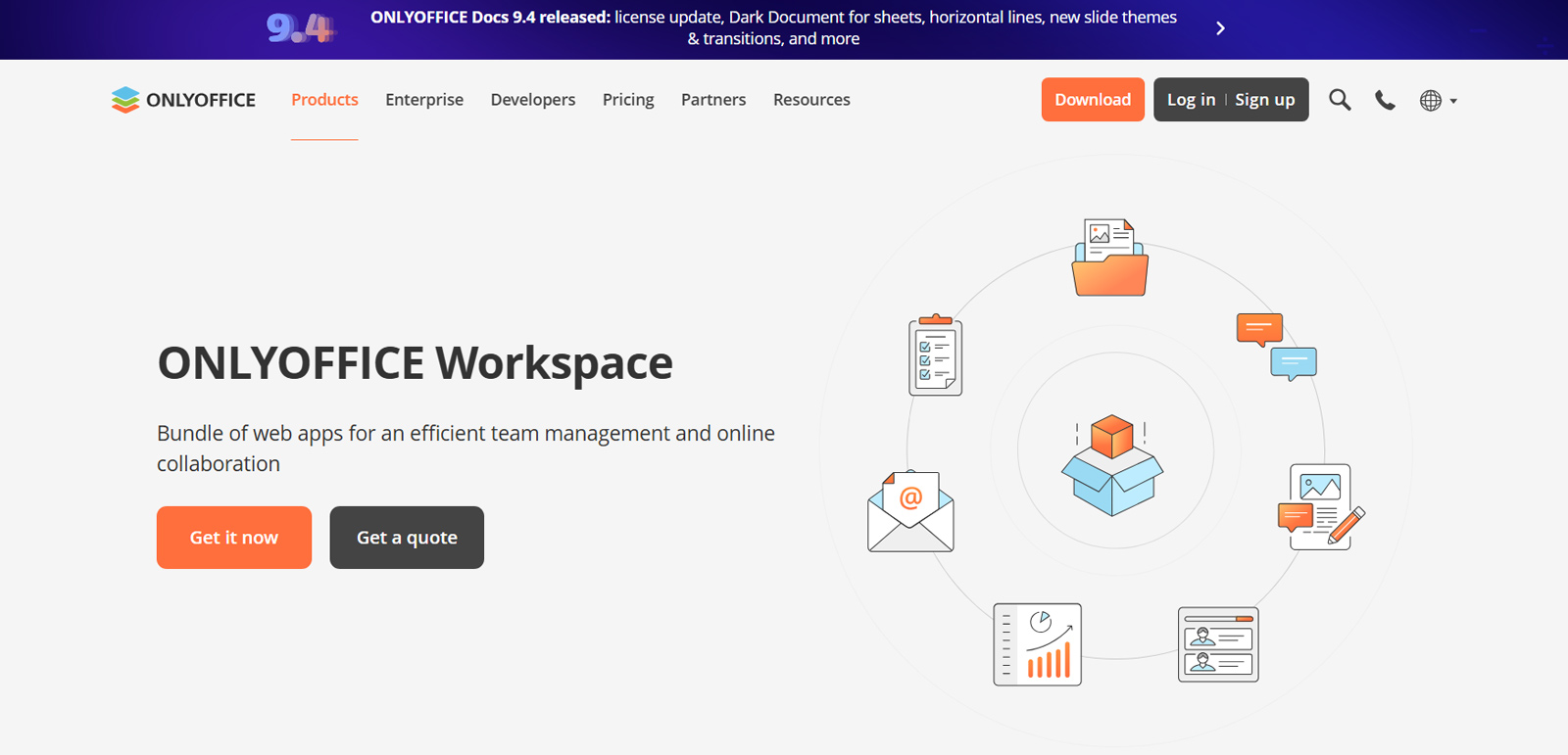 ONLYOFFICE Workspace公式Webサイト