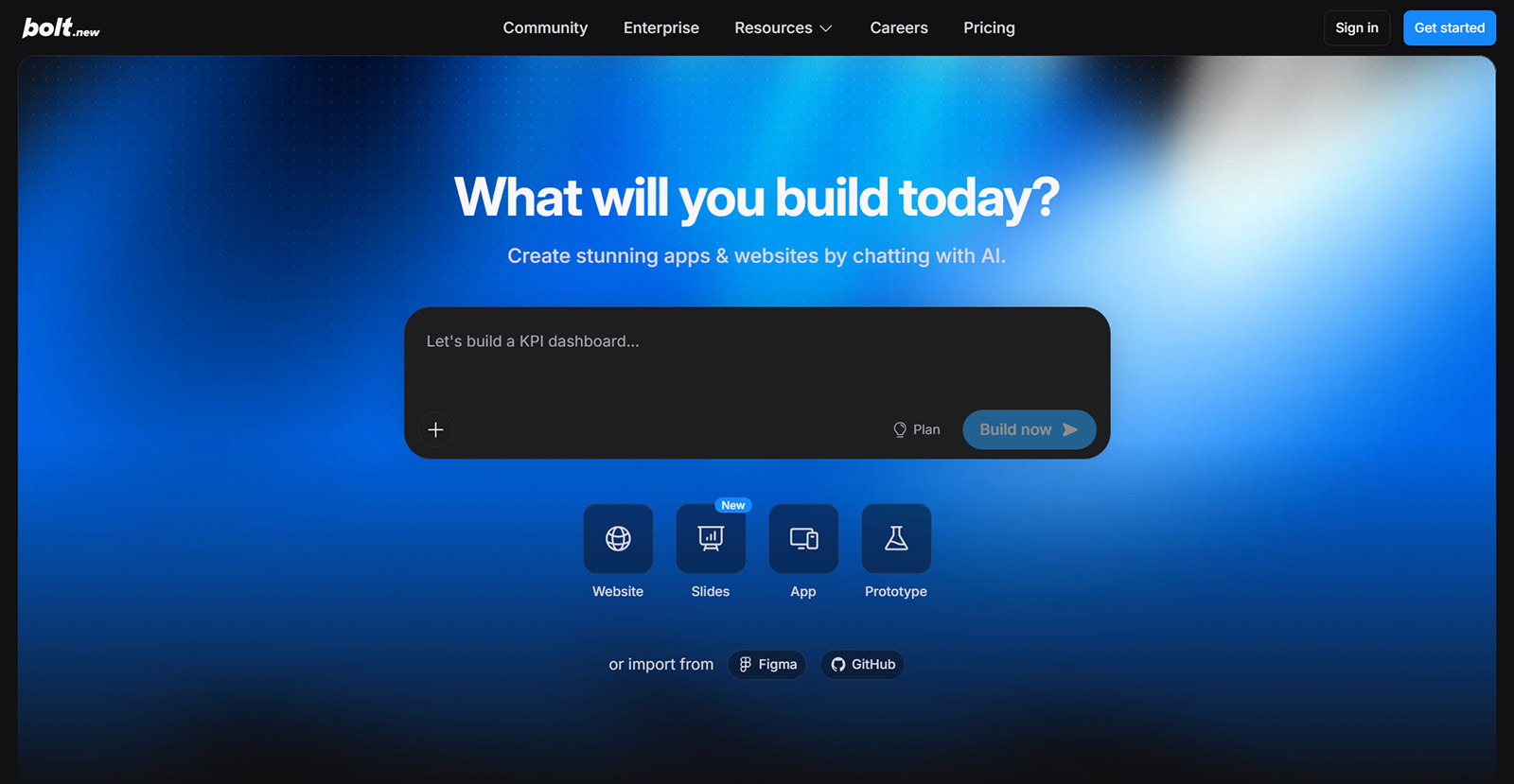 Bolt.new公式Webサイト