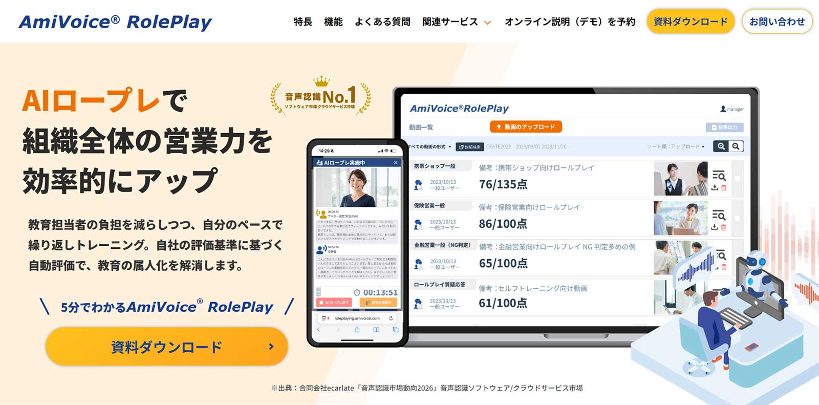 AmiVoice® RolePlay公式Webサイト
