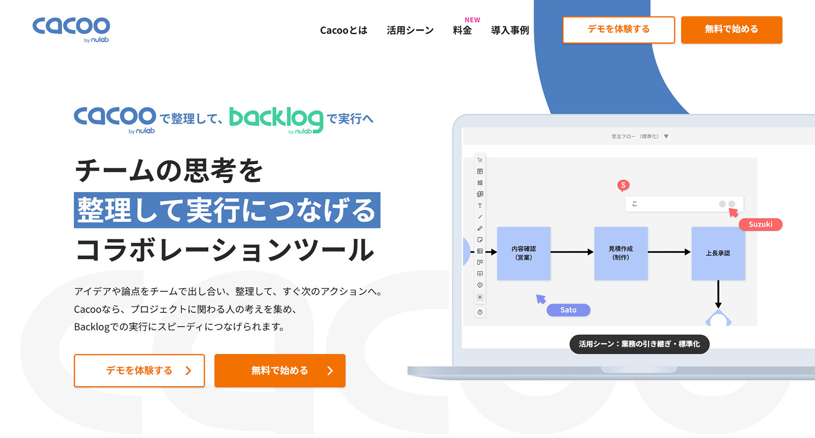 Cacoo公式Webサイト
