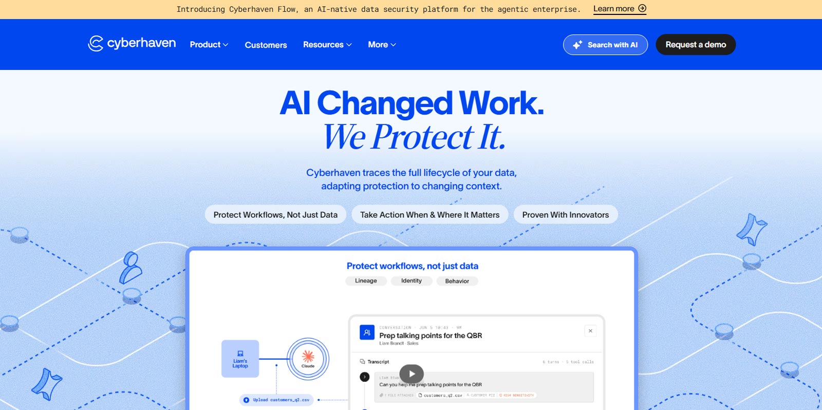 Cyberhaven公式Webサイト