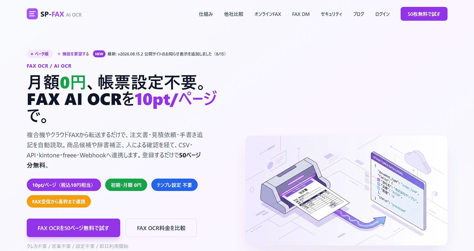 SP-FAX OCR公式Webサイト
