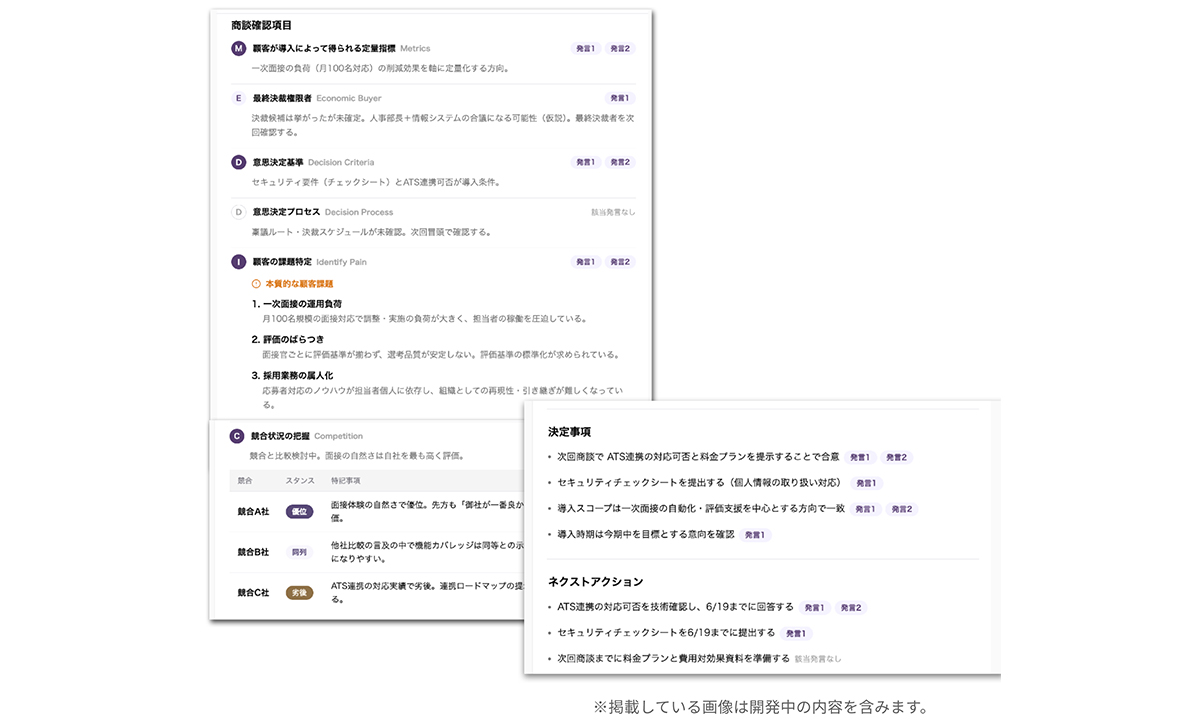 商談前後のAI支援で、営業組織全体の受注率を底上げ