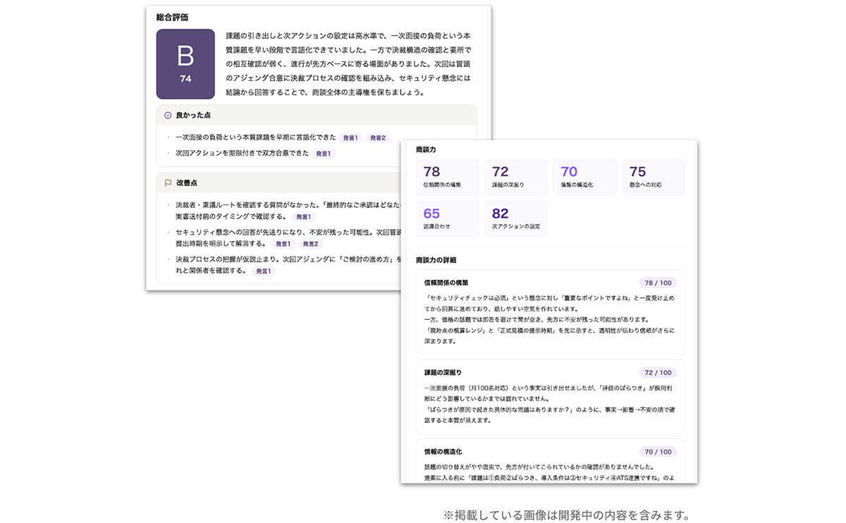 商談評価とAIロープレ連携で、営業育成を仕組み化