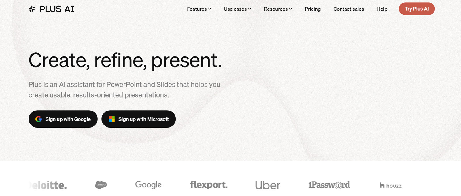 Plus AI公式Webサイト